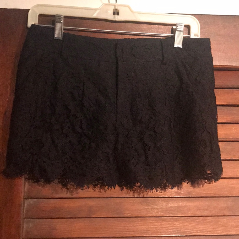 Haute Hippie Black lace shorts